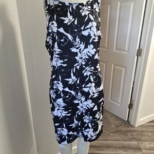 Columbia Black and White Floral Dress
